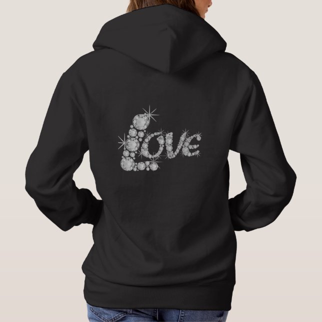 Sudadera Sparkling Love Crystal Hoodie (Reverso)