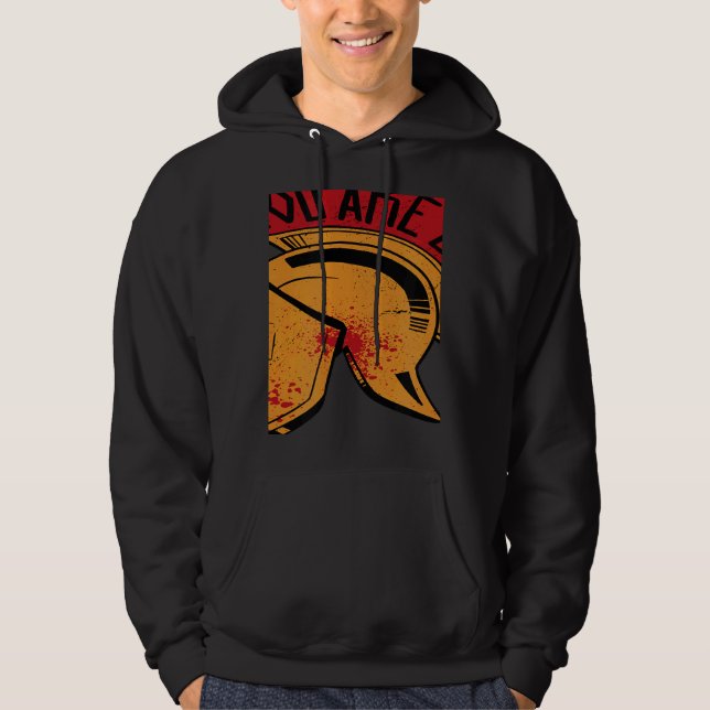 Sudadera Sparta Helmet You Are Unstoppable Fitness Motivati (Anverso)
