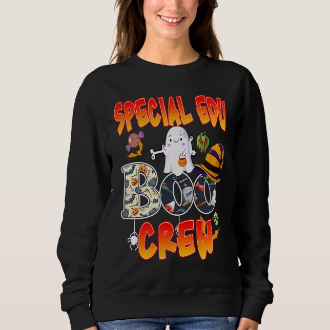 Sudadera Special Edu Boo Crew Halloween  Ghost Teaching (Anverso)
