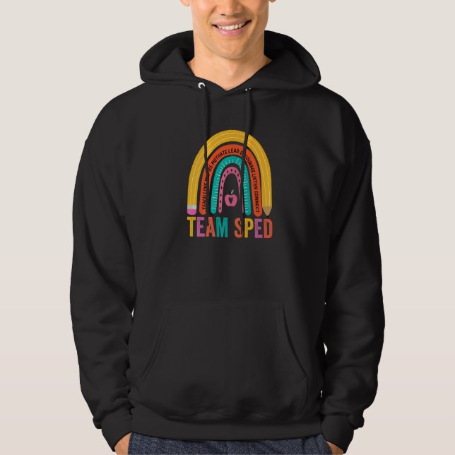 Sudadera Special Education Teacher SPED Leopard Boho Rainbo (Anverso)