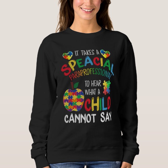 Sudadera Special Paraprofessional Autism Awareness (Anverso)