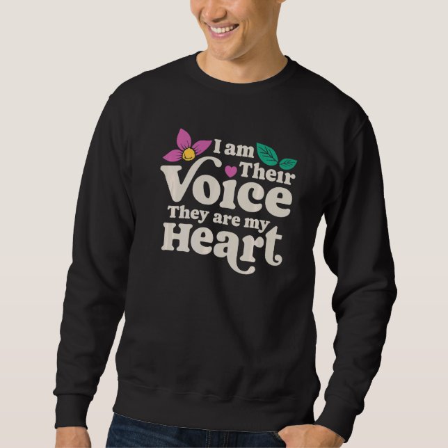 Sudadera SPED Teacher I Am Their Voice They Are My Heart Sp (Anverso)