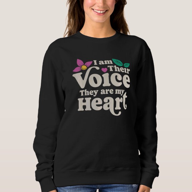 Sudadera SPED Teacher I Am Their Voice They Are My Heart Sp (Anverso)