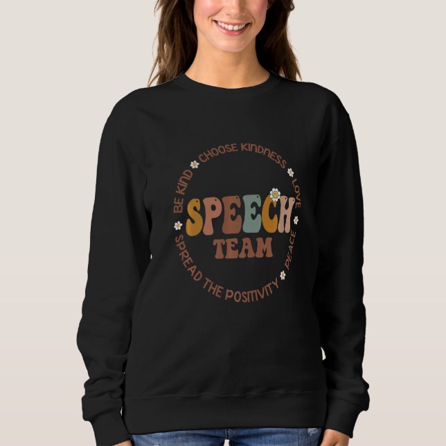 Sudadera Speech Language Pathologist Speech TEAM Therapy Sq (Anverso)