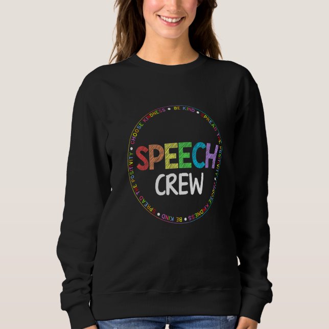 Sudadera Speech Language Pathologist Therapy Groovy Speech  (Anverso)