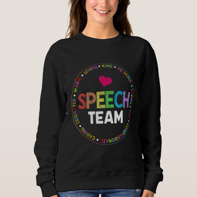 Sudadera Speech Language Pathologist Therapy SLP Squad Spee (Anverso)