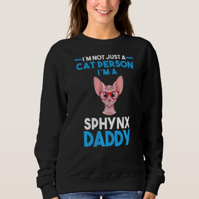 Sudadera Sphynx Daddy, propietario de gato de hombres (Anverso)