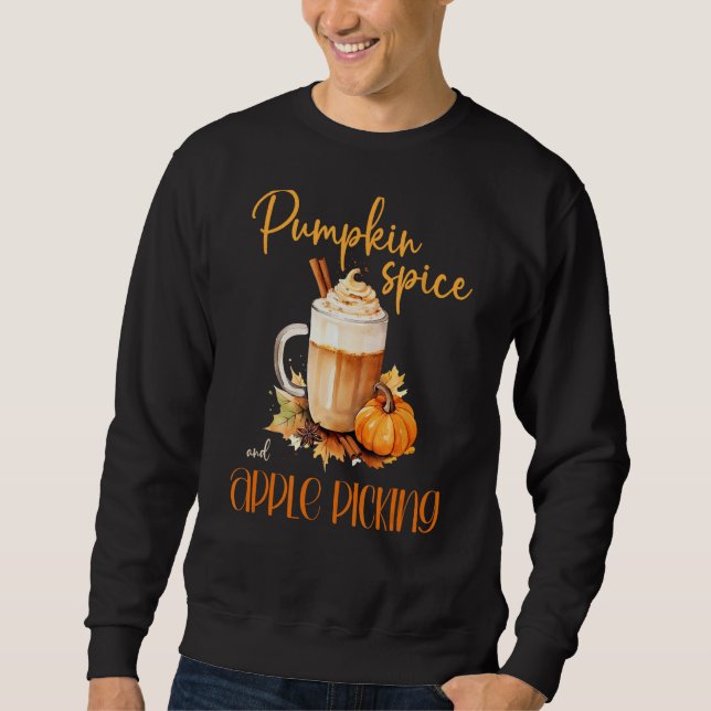 Sudadera Spice de calabaza y Apple Picking lindo otoño rúst (Anverso)