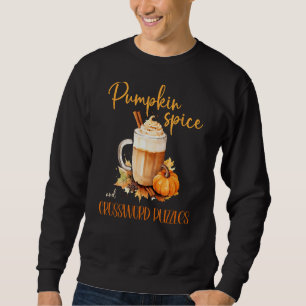 Sudadera Spice de calabaza y rompecabezas cruzados lindo sa