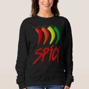 Sudadera Spicy Fun Hot Chili Sauce Peppers Comida picante