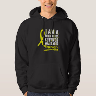 Sudadera Spina Bifida Conciencia Doble Sobreviviente de col