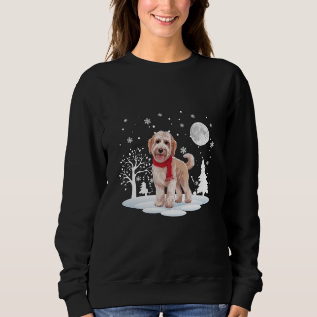 Sudadera Spinone Italiano Bajo La Nieve De La Luna Navidade (Anverso)