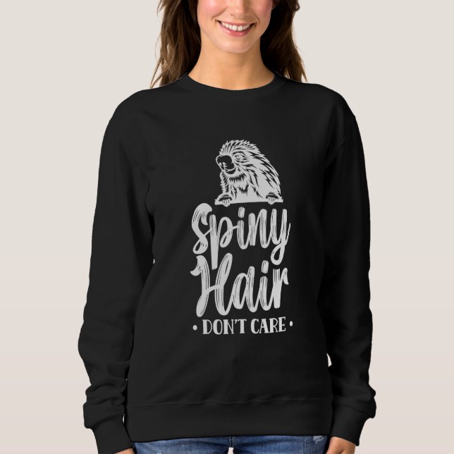 Sudadera Spiny Hair Don't Care Animal Porcupines Porcupine  (Anverso)
