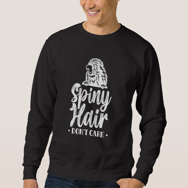 Sudadera Spiny Hair Don't Care Animal Porcupines Porcupine  (Anverso)
