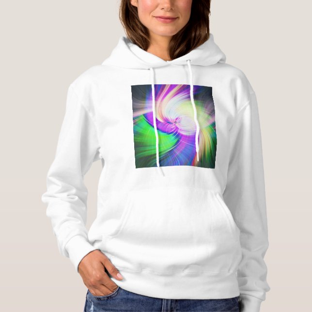 Sudadera SPIRALFLUO - Fractal Psicodélico Colorido Moderno  (Anverso)
