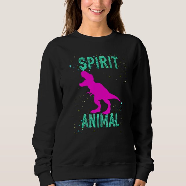 Sudadera Spirit Animal Dinosaur Lover Animals Comfort Cute  (Anverso)