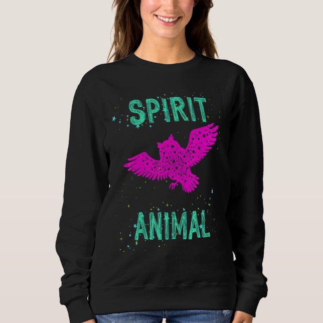Sudadera Spirit Animal Owl Lover Pink Animals Comfort Cute  (Anverso)