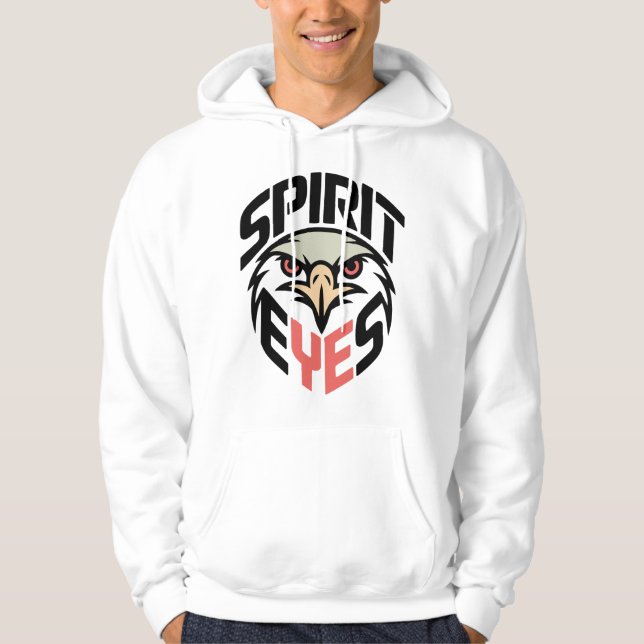 Sudadera Spirit Eyes Hoodie – Bold Eagle Mascot Design for  (Anverso)