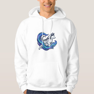 Sudadera Spirit Husky Electric Blue Aura Gráfico