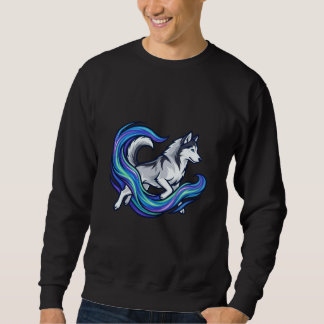 Sudadera Spirit Husky Electric Blue Aura Graphic