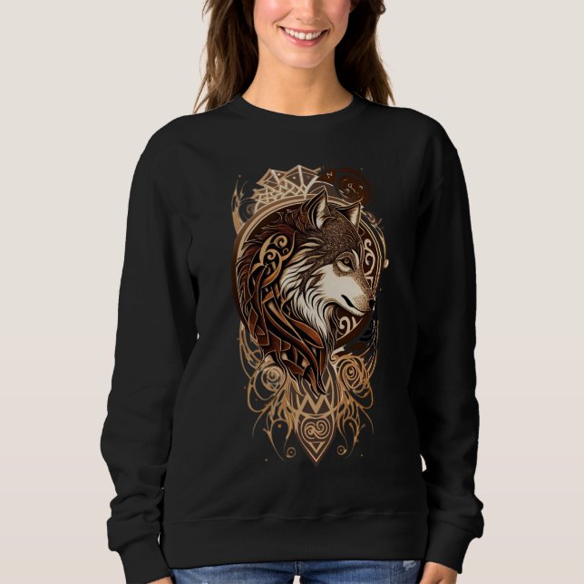 Sudadera Spirit of the Wolf The Watcher Alpha Soul Wolf of  (Anverso)
