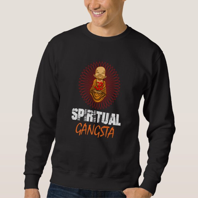 Sudadera Spiritual Gangsta baby buddha yoga lotus blossom (Anverso)