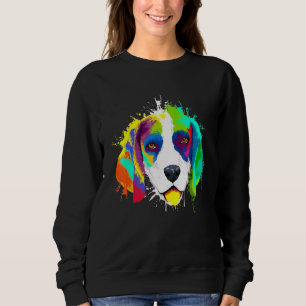 Sudadera Splash Art Colorful Beagle Cute Dog