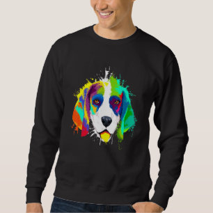 Sudadera Splash Art Colorful Beagle Dog