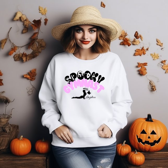 Sudadera Spooky Gymnast Personalizado Nombre Regalo Hallowe (Subido por el creador)
