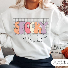 Sudadera Spooky, Halloween Gradma, Groovy Retro Halloween