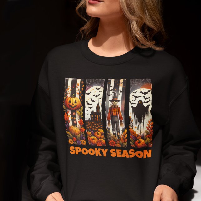 Sudadera Spooky Season Brush Stroke Halloween Fall Autumn (Subido por el creador)