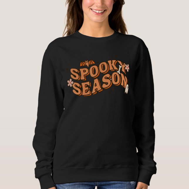 Sudadera Spooky Season Happy Halloween Cute Boo For Men & W (Anverso)