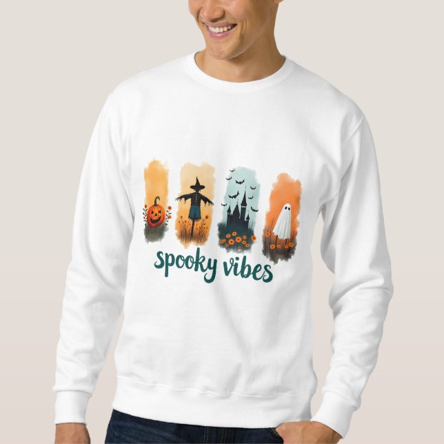 Sudadera Spooky Season , Vintage Halloween Ghost (Anverso)