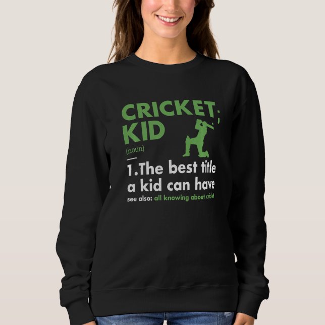 Sudadera Sport Kid Definition Cricket Premium (Anverso)