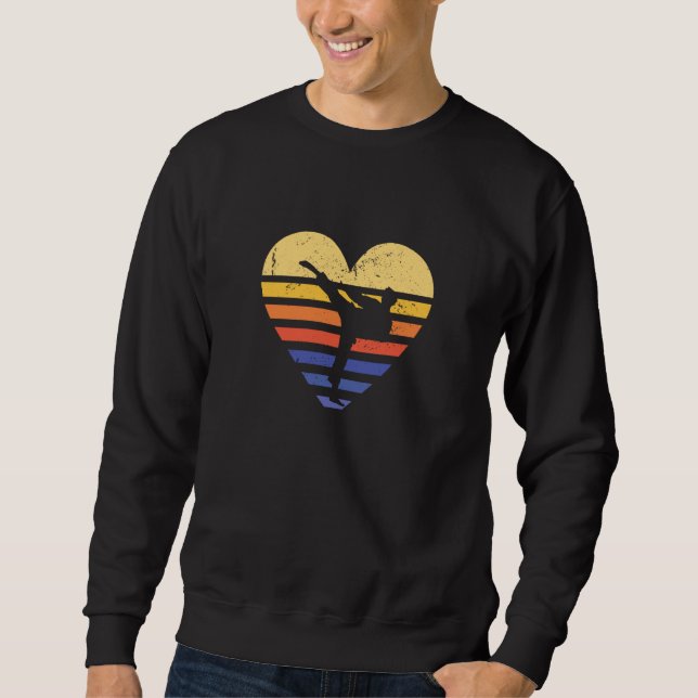 Sudadera Sport Retro Sunset Heart Taekwondo (Anverso)