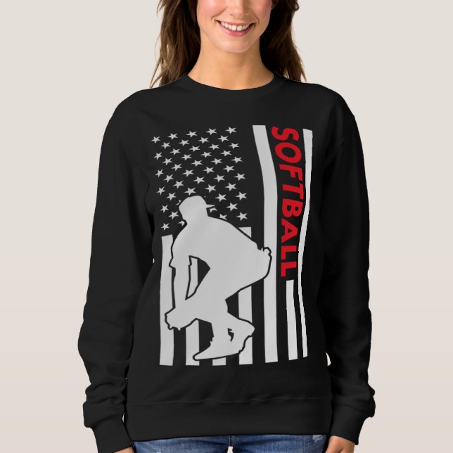 Sudadera Sport Us Flag Softball (Anverso)