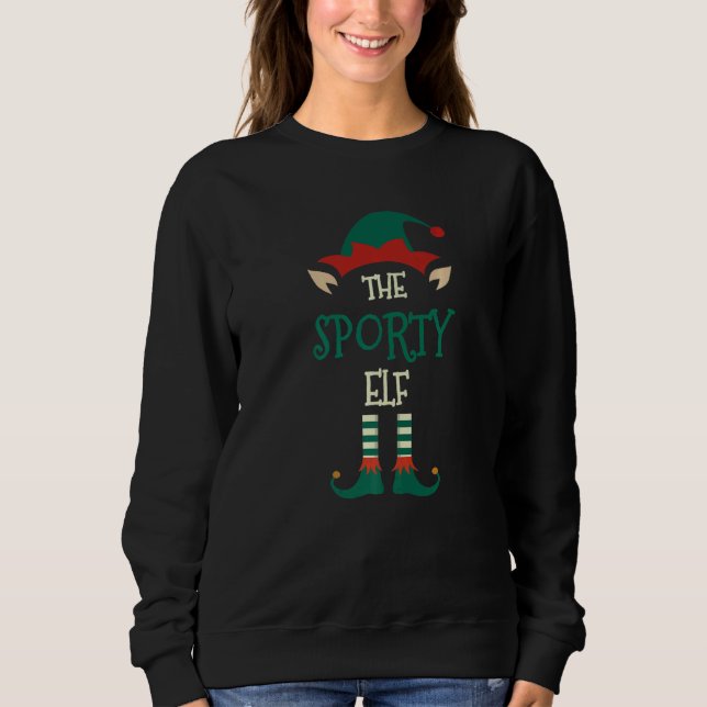 Sudadera Sporty Elf Family Matching Group  Xmas Pajama (Anverso)