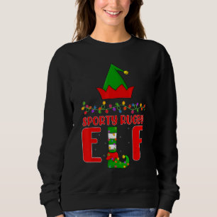 Sudadera Sporty Rugby Elf Matching Family Lighting Christma