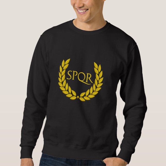 Sudadera SPQR Imperio romano morado (Anverso)