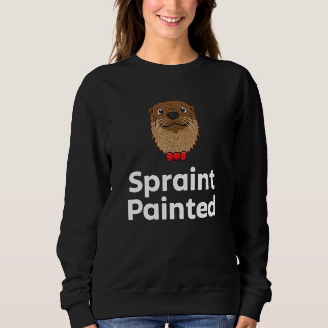 Sudadera Spraint Paint Otter   Otter Humor Joke (Anverso)