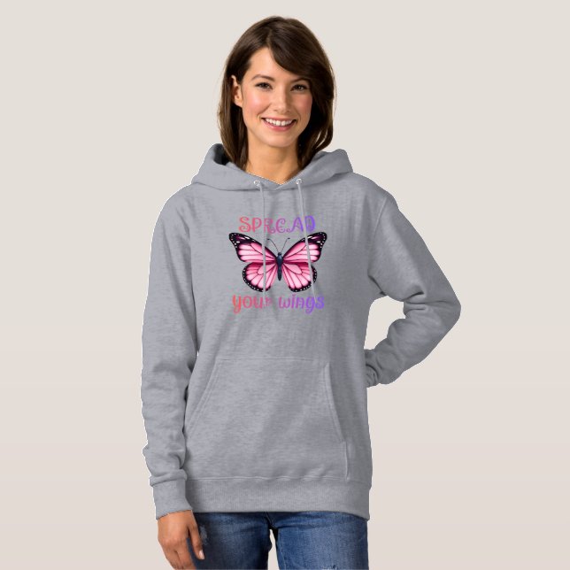 Sudadera Spread Your Wings – Inspirational Butterfly  (Anverso completo)