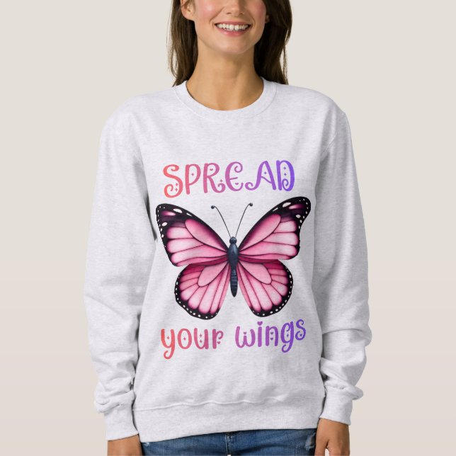 Sudadera Spread Your Wings – Inspirational Butterfly  (Anverso)