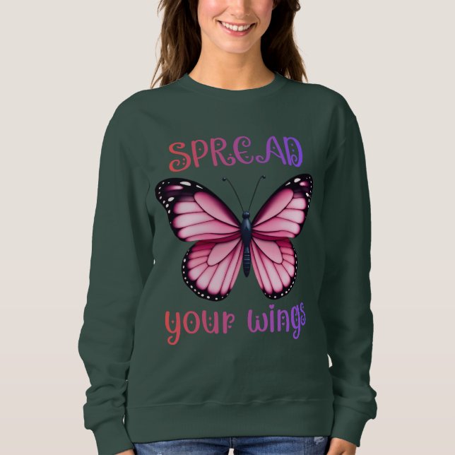Sudadera Spread Your Wings – Inspirational Butterfly  (Anverso)