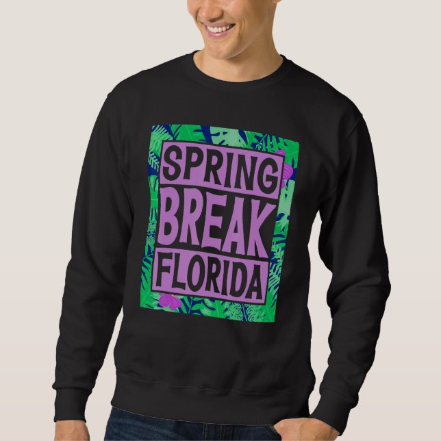 Sudadera Spring Break Senior Class Student School Trip Flor (Anverso)