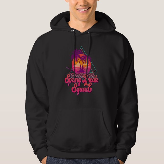 Sudadera Spring Break Squad 2023 Retro 80s Sunset Matching (Anverso)