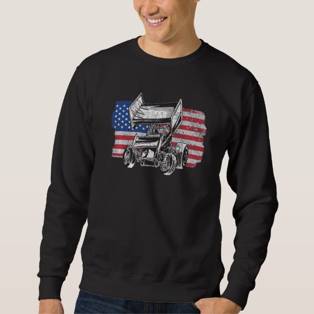 Sudadera Sprint Car Racing USA Flag   (Anverso)