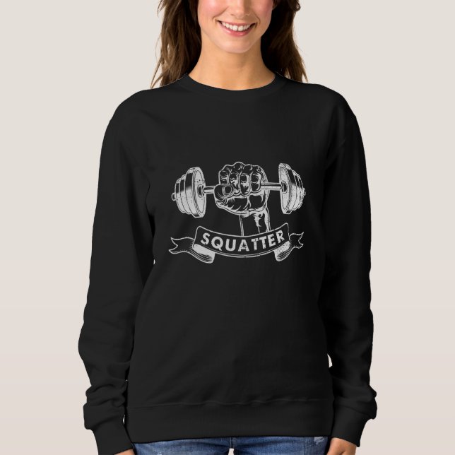Sudadera Sqautter Weightlifting Squats (Anverso)
