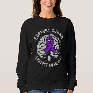 Sudadera Squad de apoyo - cinta púrpura para la conciencia