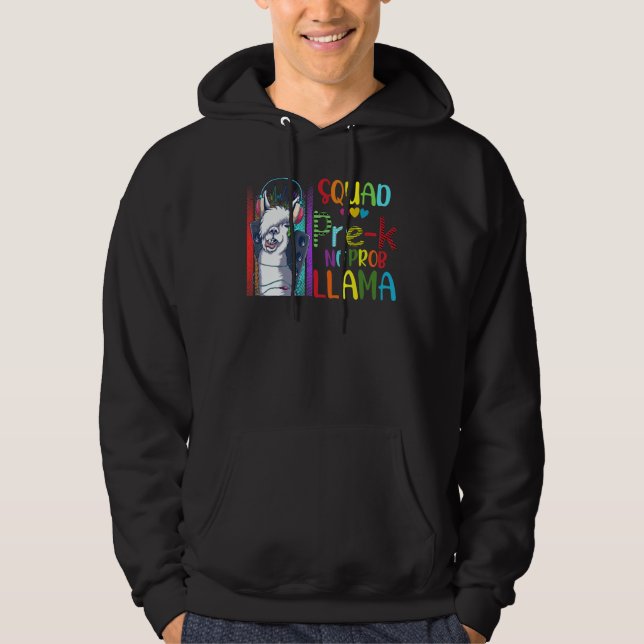 Sudadera Squad Pre K Teacher Back To School No Prob Llama G (Anverso)