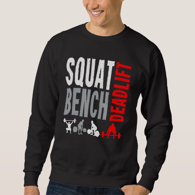 Sudadera Squat Deadlift Bench Bodybuilding Weight Training (Anverso)